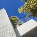 Clear Blue Sky Over A Balcony Royalty Free Stock Photo