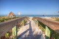 Clear blue sky over Lowdermilk Beach Royalty Free Stock Photo