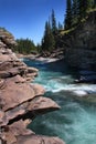 Clear blue sky over the Sheep River,Alberta Royalty Free Stock Photo