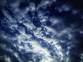 Clear blue Sky and puffy clouds.Beautiful clouds with blue sky background. Nature weather, cloud blue sky and sunlite.