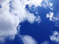 Clear blue Sky and puffy clouds. Royalty Free Stock Photo