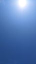 Clear Blue Sky with Sunlight in Jakarta for Iphone Background Royalty Free Stock Photo