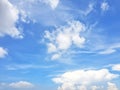 Clear blue sky and white cloud, abstract background