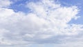 Clear blue sky with white cloud background. Clearing day and Good weather in the morning Royalty Free Stock Photo