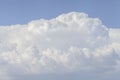 Clear blue sky with white cloud background. Clearing day Royalty Free Stock Photo