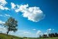 Clear blue sky with white clouds in morning Royalty Free Stock Photo