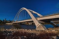 Clear blue skyes over Walterdale bridge on a summers  evening Royalty Free Stock Photo
