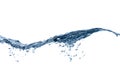 Clear, blue splashing water Royalty Free Stock Photo