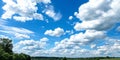 Blue Summer Sky with Clouds Royalty Free Stock Photo