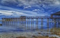 Clear blue water and beautiful sky at beach for surfers Cloud9, Siargao Island, the Philippines Royalty Free Stock Photo