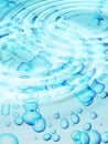 Clear blue water bubbles Royalty Free Stock Photo