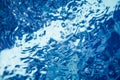 Clear blue water with bubbles and ripples in swimming pool Royalty Free Stock Photo