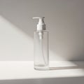 Clear Bottle with White Pump Royalty Free Stock Photo