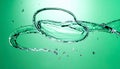 Clear Bubble Knot in Green Liquid Royalty Free Stock Photo