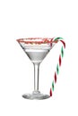 Clear candy cane martini Royalty Free Stock Photo