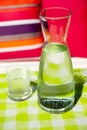 Clear carafe water