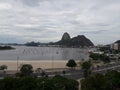 Clear cloud view of Pao de Acucar from Botafogo Shopping Royalty Free Stock Photo