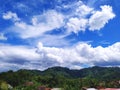 Clear clouds overshadowed the hills Royalty Free Stock Photo