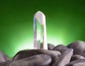 Clear colorless quartz rock crystal