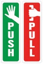 Push and Pull Door Signs Royalty Free Stock Photo