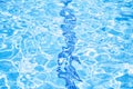 Clear crystal azure pure transparent water of a swimming pool on a sunny day Royalty Free Stock Photo