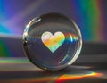 Heart in a Crystal Ball Royalty Free Stock Photo