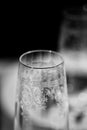 Clear crystal glass - monochrome Royalty Free Stock Photo