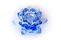 Clear Crystal Lotus Blossom Flower