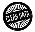 Clear Data rubber stamp