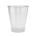 Clear disposable cup - plastic cup isolated on white