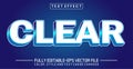 Clear editable text style effect. editable font vector file Royalty Free Stock Photo