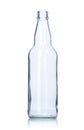 Clear empty glass bottle