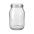 Empty glass jar for storage isolated on transparent background Royalty Free Stock Photo
