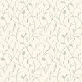 Clear floral blue on beige seamless pattern Royalty Free Stock Photo