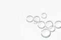 Clear and fragile bubbles over a blurred background Royalty Free Stock Photo