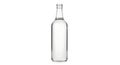 Clear glass bottle with clear liquid isolated on white background studio shot Royalty Free Stock Photo
