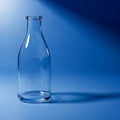 Bottle has a smooth curvilinear shape with a narrow neck and Royalty Free Stock Photo