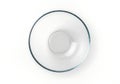 Clear Glass Bowl Empty Top View Minimalist Kitchenware Royalty Free Stock Photo
