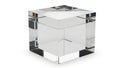 Clear glass cube isolated on white background Royalty Free Stock Photo