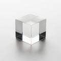 Geometric shape and clarity of the cube, emphasizing its clean lines Royalty Free Stock Photo