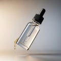 Clear Glass Dropper Bottle with Liquid Royalty Free Stock Photo