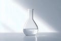 Clear Glass Erlenmeyer Flask with Liquid, Scientific Experiment Setup Royalty Free Stock Photo
