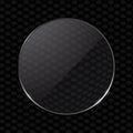 Glass lens on black honeycomb background Royalty Free Stock Photo