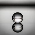 Subtle, thin lines are visible within the sphere, adding depth and complexity Royalty Free Stock Photo