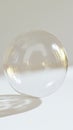 Clear glass sphere with light reflections. Royalty Free Stock Photo