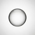 Clear Glass Sphere with Reflections on a Light Gray Gradient Background ball Royalty Free Stock Photo