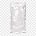 Clear glossy resealable plastic bag with zip lock on transparent background mock-up. Empty blank zipper stand-up pouch mockup