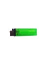 Clear green plastic gas lighter. Gas lighter isolated on white background Royalty Free Stock Photo