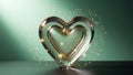 Clear Heart-Shaped Glass Object with Sparkles Royalty Free Stock Photo