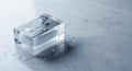 Clear Ice Cube on Gray Surface Royalty Free Stock Photo